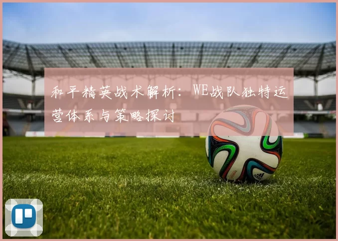和平精英战术解析：WE战队独特运营体系与策略探讨